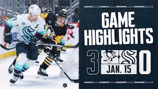 Seattle Kraken at Pittsburgh Penguins | 1/15 Game Highlights