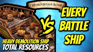 HEAVY DEMOLITION SHIP vs EVERY BATTLE SHIP (Total Resources) | AoE II: DE