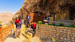 "Amir and His Family Craft Beautiful Stairs for Their Cave Entrance"