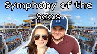 Symphony of the Seas, boarding, sea balcony room tour, sail away party and ship tour