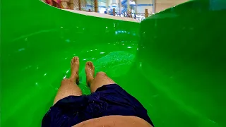 Green Body Water Slide at Lalandia Søndervig
