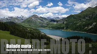 Balade moto : barrage de Roselend (12 juin 2022)