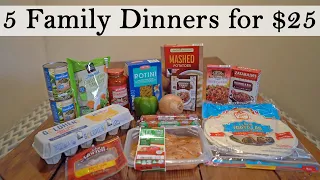 $1 MEALS | 5 Family Meals for $25 | EMERGENCY EXTREME BUDGET GROCERY HAUL 2022