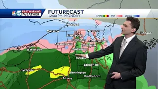 Video: Very warm Sunday with showers and storms followed by a wintry mix on Monday (3-5-22)