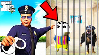 Franklin JOIN The POLICE & ARREST Shinchan In GTA 5 | SHINCHAN and CHOP