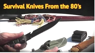 Testing Some Survival Knives From the 80's- Rambo Knife