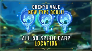 ALL 50 SPIRIT CARP LOCATIONS | PUZZLES | CHENYU VALE | Genshin Impact 4.4