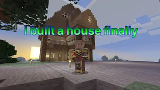 I FINALLY BUILT A HOUSE | Minecraft lets play #4