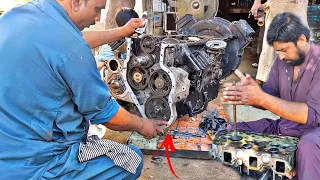 Rebuild Hino ¹j Truck 🚚 engine ||Fitting full engine Video ||pak Technology  Amazing
