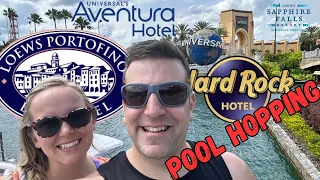 Universal Orlando Resort Hotel Pool Hopping | Travel Day | 10 Year Anniversary Trip