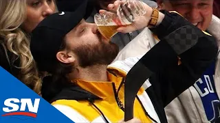 Angry Roussel Tosses Stick & Canucks Fan Celebrates By Chugging Beer