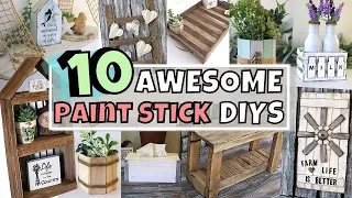 10 Paint Stick DIYS/Paint Stick Farmhouse DIYS/Paint Stick Crafts/Dollar Tree Diy