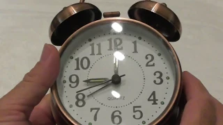 Peakeep 4" Twin Bell Alarm Clock (Bronze_ LARGE Dial REVIEW