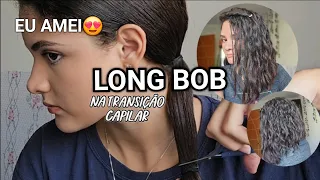 Primeiro corte na Transição Capilar | Long Bob | ~Cortei sozinha ~ 😍🫰🏻7 meses de T.c