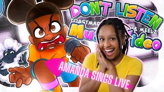 AMANDA sings "Don't Listen" LIVE on stream @Jakeneutron featuring @toastymarshmellow_ @Meelz