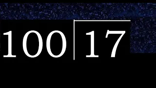 Dividir 17 entre 100 division inexacta con resultado decimal de 2 numeros con procedimiento