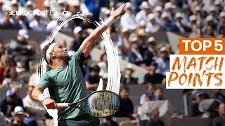 Top 5 match points of 2022 | 2022 Roland Garros | Eurosport Tennis