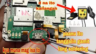 Paano Tanggalin Ang Charging Pin Soldering Lang Gamit | Wlang Heater at tamang pag lagay ng Char/pin