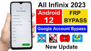 Infinix Google Lock Bypass | Android 12 | Infinix Frp Bypass Latest Security | Without Pc | 2023 |