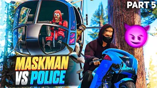 Diamond Heist In Free Fire World Part 5 🔥|Maskman Vs Police 💫