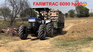 FARMTRAC 6090 hp90 😨😨jay Shree ram @EscortsFarmtrac