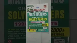 Railway Group D. Mathematics  Solved Papers.#railwaygroupd  #exam