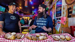 WIN THE $90 MEAL FREE IF YOU CAN BEAT THEIR DEEP FRIED OREO EATING RECORD! | BeardMeatsFood