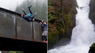 Deep Oregon Trip | Jumping off Raging Waterfalls