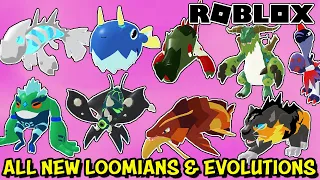 HOW TO GET AND EVOLVE ALL NEW LOOMIANS ROUTE 8 (Roblox) - Cephalops, Metatoad, Wiledile & More