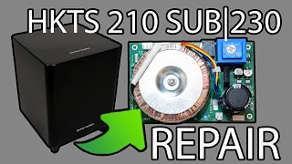 Harman Kardon Subwoofer HKTS 210 sub/230 reparieren | deutsch | Netzteil defekt | Canton SUB | SVS