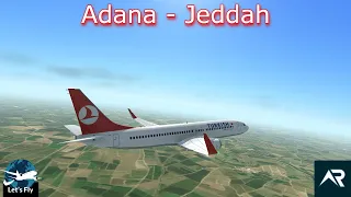 Adana to Jeddah: Turkish Airlines B737-800 Full Flight (RFS)