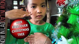 Her First Ever Christmas Tree & Meeting Patrons | Now in Lao