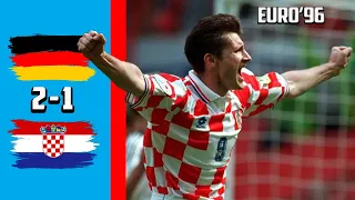 Croatia vs Germany 1 - 2 Quarter finals Highlights Euro 96