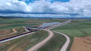 www.TrenZamora.es | Tren carrilero en montaje LAV hacia Tábara