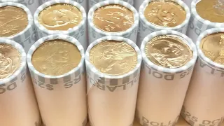 WILL I FIND A $100,000 DOLLAR GOLD MULE  COIN ROLL HUNTING DOLLARS?