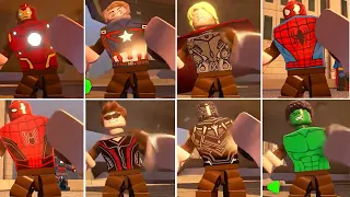 All Avenger Characters Perform Cal Johnson Transformation Animation in LEGO Marvel's Avengers