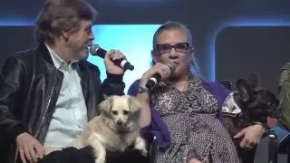 Carrie Fisher and Mark Hamill at Star Wars Celebration Europe 2016