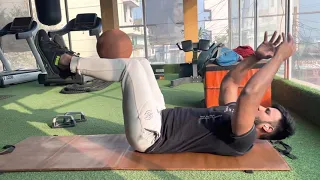 Abs workout with medicine ball 🏀