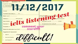IELTS official listening test #11/12/2017 complet with answers