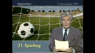 Tagesschau vom 07.12.1991 Spielbericht Dynamo Dresden : Hamburger SV 1.Bundesliga 1991/92