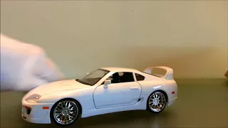 Toyota Supra Brians Fast and Furious White Jada 1:24 Die-cast Scale Model