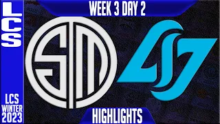 TSM vs CLG Highlights | LCS Winter 2023 W3D2 | Team Solomid vs Counter Logic Gaming