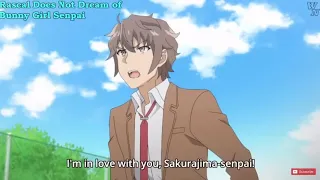 Sakuta Confessed His Love To Mai San (Rascal does not dream of a bunny girl senpai)