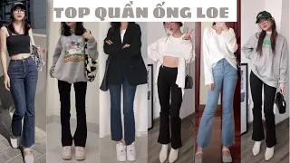 SHOPEE HAUL| Phối đồ với quần ống loe - Siêu hack dáng 😍|