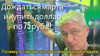 Дождаться марта и купить доллар по 75 рублей. Почему я считаю это не очень хорошей идеей