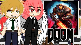 Chainsaw Man React to DOOM SLAYER || Tiktok || Gacha react