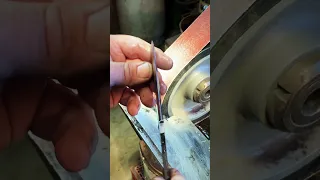 How to hollow grind a knife #shorts #knifemaking