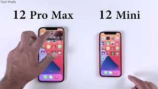 iPhone 12 Mini vs 12 Pro Max : Speed Test + Size Comparison + Ram Management
