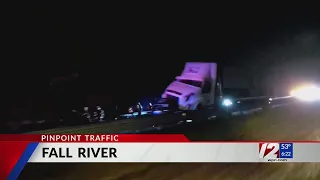 Tractor-trailer crash in Fall River