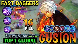 Fast Daggers Gusion With 6600+ Matches | Top 1 Global Gusion by KurumiTokisaki三狂 [MLBB]